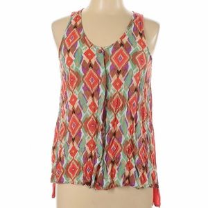 Blu Pepper Boho Sleeveless High Low Top Small